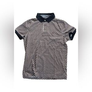 Tommy Hilfiger - Men's Black and White Checkered Polo Shirt